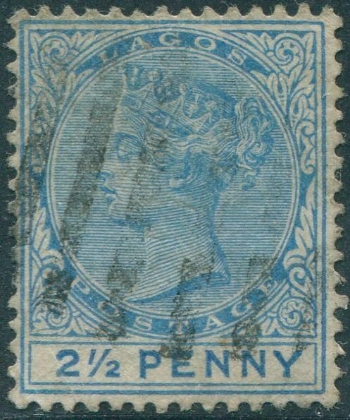 Lagos 1887 SG31b 2½d blue QV type A FU