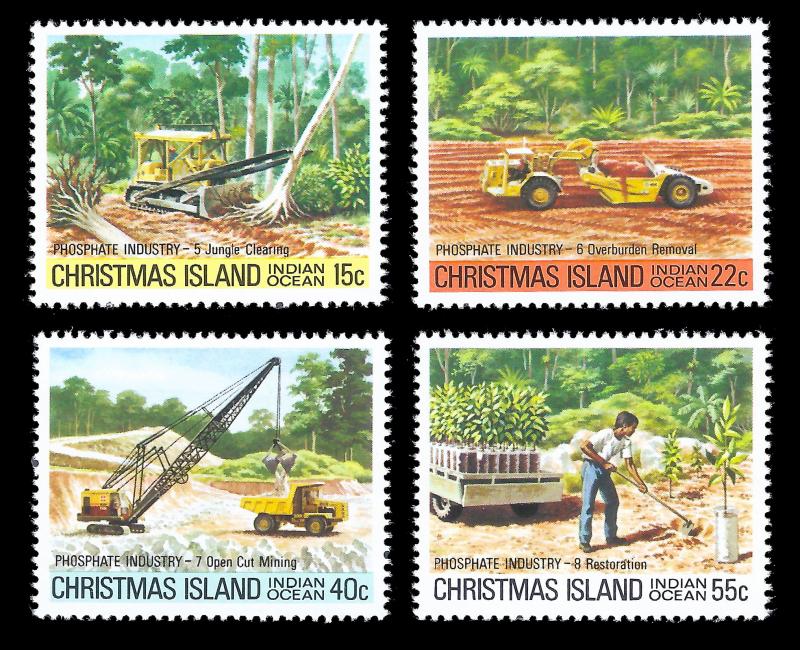 Christmas Island 1980 MNH Sc 99-102 Phosphate Industry 2nd series