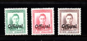 NEW ZEALAND SC# O72-O74 OFFICIAL STAMPS - MH - SALE TO A USA ADDRESS ONLY