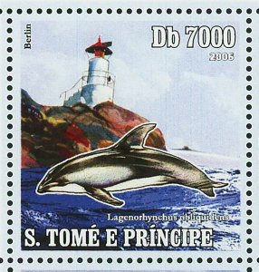 Dolphins & Lighthouses Stamp Stenella Coeruleoalba Grampus Griseus S/S MNH #2789