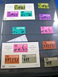 MEXICO  -  SCOTT # 990-995, C335-C338, 992a, 995a, C336a, C338a - OLYMPICS-MNH