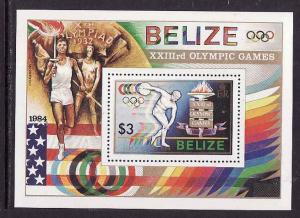 Belize-Sc#721-Unused NH sheet-Sports-Olympics-1984-