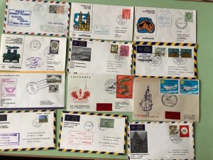 Airmail flight covers 12 mixed items Ref A1637