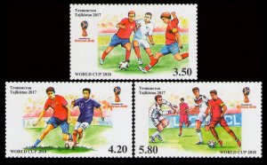 2017 Tajikistan  761-763 2018 FIFA World Cup in  Russia 9,50 €