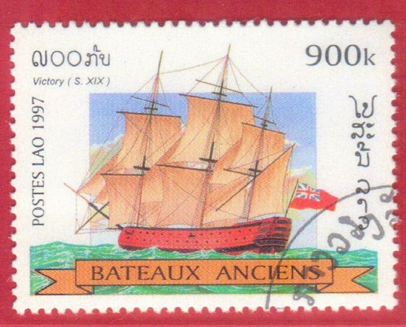 LAOS STAMPS SC# 1353  *CTO* 1997  900k  SAILING SHIP  SEE SCAN