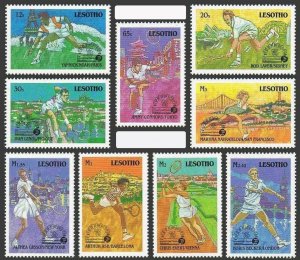 Lesotho 675-683,684,MNH.Michel 732-740,Bl.56. Tennis champions,1988.