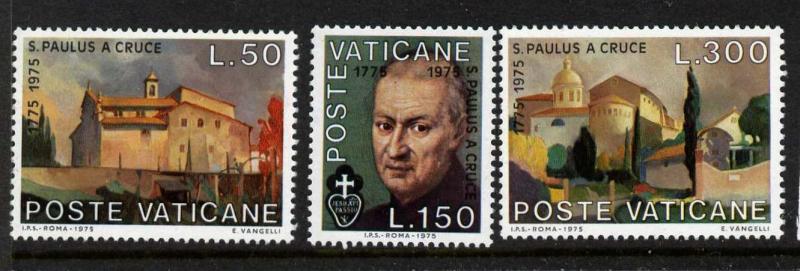 Vatican 585-7 MNH Mt Argentario Monestry, St Paul of the Cross