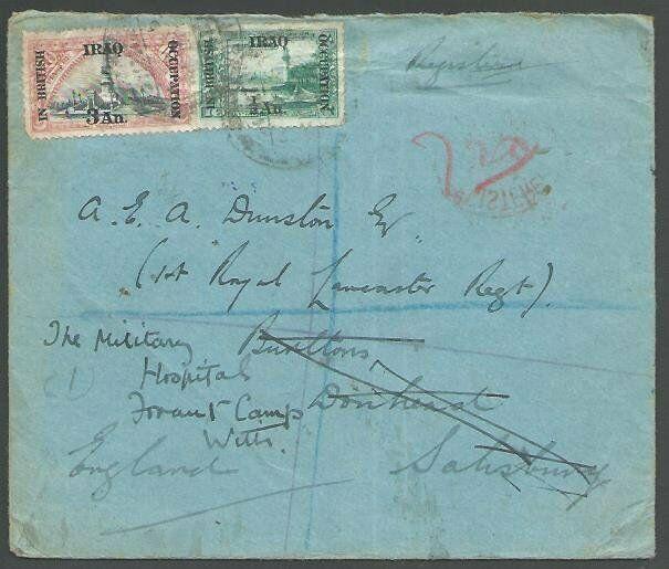 IRAQ 1919 Br Occupation Registered cover to UK.............................10396