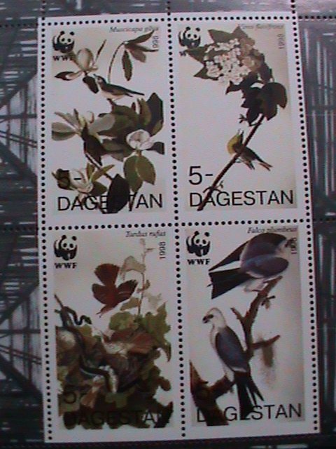 ​RUSSIA-1998 -WWF-WORLD WILD FUND-BEAUTIFUL LOVELY BIRDS -MNH-SHEET VERY FINE