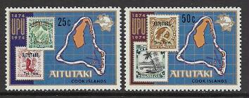 Aitutaki #102-3 MNH Set, UPU