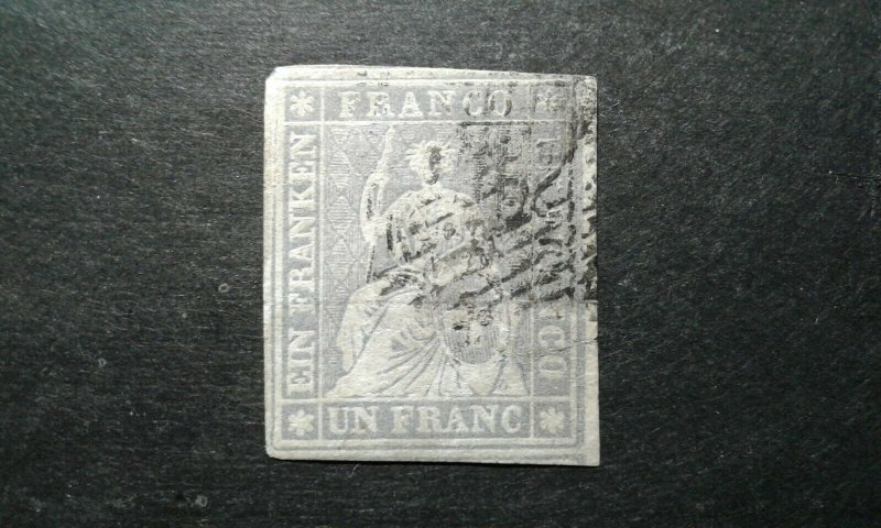  Switzerland #30 used black thread spacefiller e205 9095