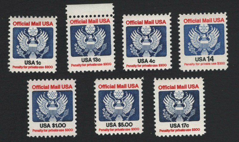 United States MINT Scott Number O127-O133  MNH  VF  #4 -  BARNEYS