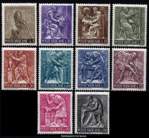 Vatican City Scott 423-432 Mint never hinged.