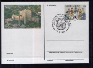 UN Vienna UX6 Postal Card U/A FDC VF