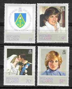 Pitcairn # 213-16 Princess Diana  (4)  Mint NH