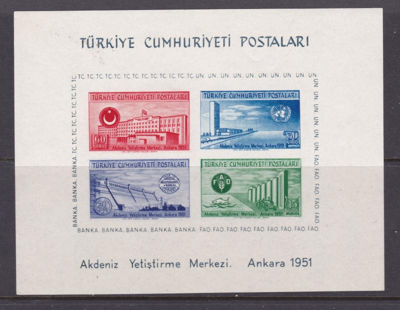 Turkey the 1952 Ankara mini sheet MNH