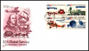 US 1575a Postal Service Artcraft Maroon U/A FDC