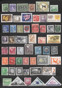 WORLDWIDE Page #750 of 50+ Stamps Mixture Lot Collection / Lot