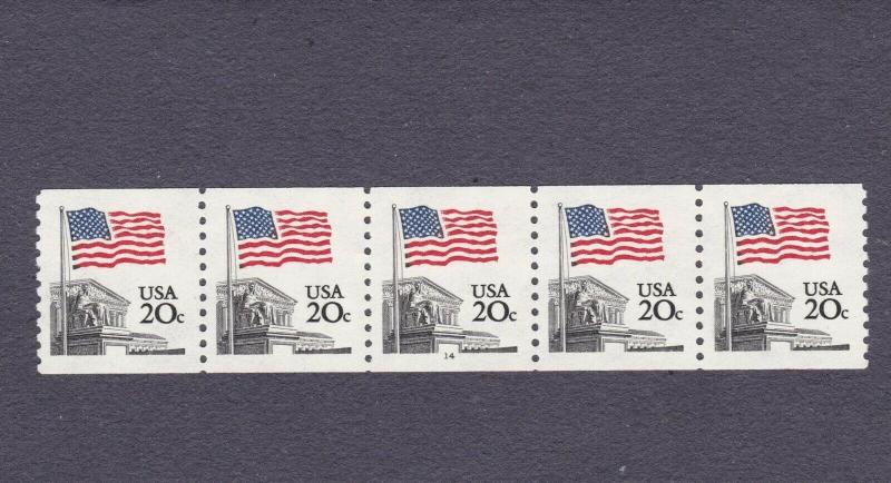 PNC5 20c Flag 14   US #1895   MNH  F-VF