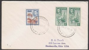 FIJI 1954 cover to USA ex NAUSORI...........................................v434