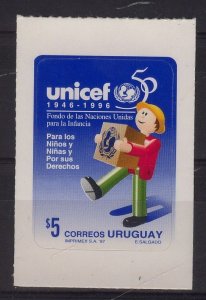 Uruguay Stamp 1997 - Unicef 50th anniversary self adhesive