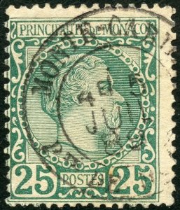 Monaco Scott 6 UH - 1885 25c Prince Charles III - SCV $75.00