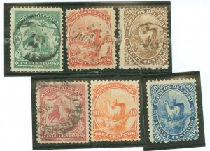 Peru #16-18/109/111/113 Used Single