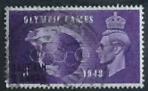 BAHRAIN GVI 1948 OLYMPIC 3d SG64 USED ..CAT £4.25