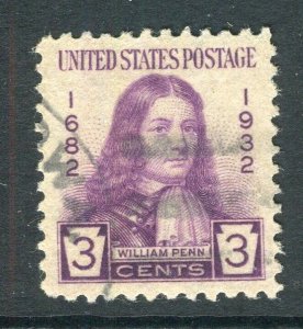 USA; 1933 early Pictorial issue fine used hinged 3c. value,