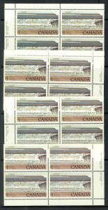 CANADA 1979 $1 FUNDY NATIONAL PARK Issue MATCHED POSITION PLATE BLKS Sc 726 MNH