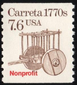 SC#2255 7.6¢ Carreta Coil Single (1988) MNH