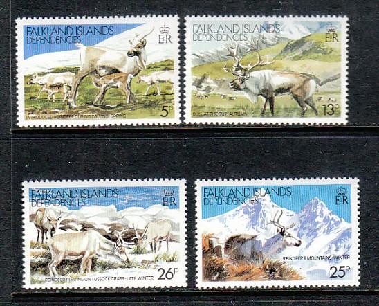 Falkland Islands Dependencies Caribou 1L62-65  MNH  VF