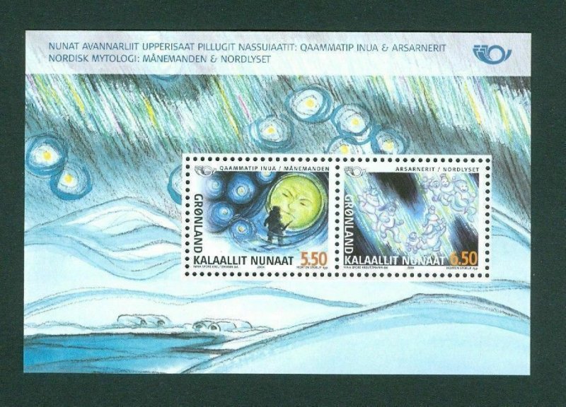 Greenland. Souvenir Sheet 2004  MNH.  Nordic Mythology.