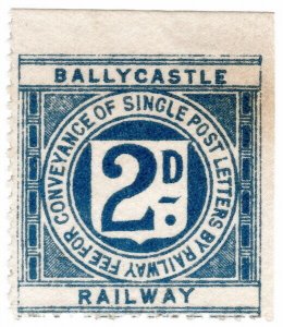 (I.B) Ballycastle Railway : Letter Stamp 2d