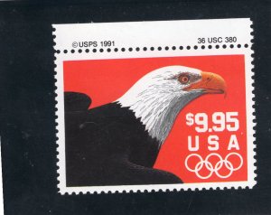 #2541 Eagle w/Olympic Rings, MNH