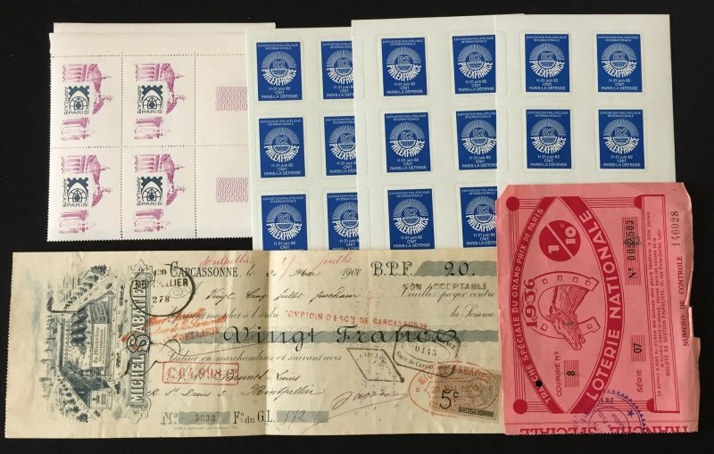 GB France Canada Crest Sheets Cut outs Cinderellas M&U (100s) (LA 829