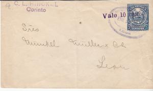 Nicaragua Surcharged Postal Envelope 1907 Interior Use