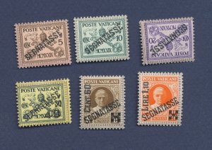 VATICAN - Scott J1-J5 - unused hinged - postage due - 1931