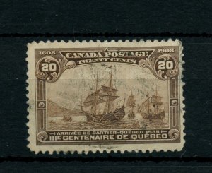 ?#103 TWENTY cent Tercentenary light cancel fine Cat $120 used Canada