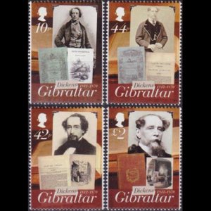 GIBRALTAR 2012 - Scott# 1347-50 Writer Dickens Set of 4 NH