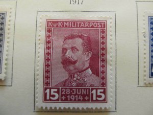 Bosnia & Herzegovina 1917 15h fine MH* semi-postal stamp A13P18F57