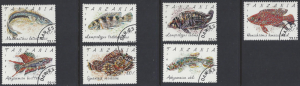 Tanzania #816-22 used set, various fish, issued 1992