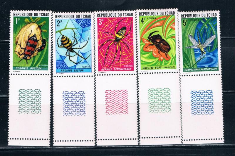 Chad 252-56 MNH set Insects and Spiders (C0122)
