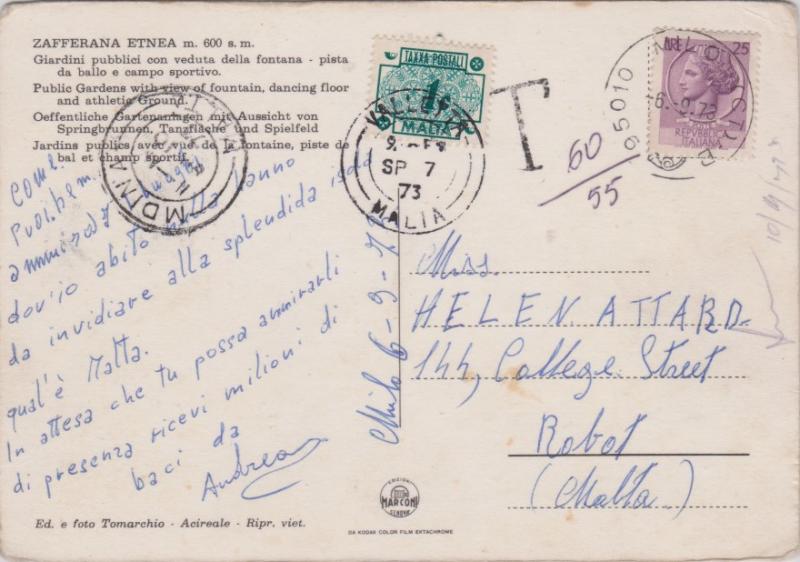 Malta 1973 Postal History