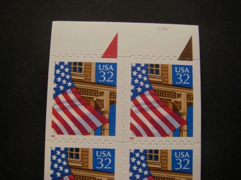 Scott 2921c, 32c Flag over Porch, UNFOLDED #11111, Pos 8, MNH Booklet Beauty