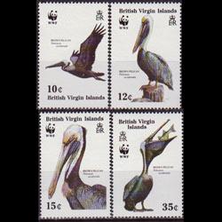 VIRGIN IS. 1988 - Scott# 621-4 WWF-Pelican Set of 4 NH