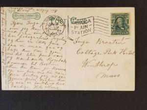 1907 Winthrop Massachusetts Adare Abbey County Limerick Ireland Postcard Cover