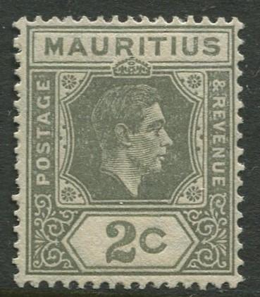 Mauritius - Scott 211a - KGVI Definitives -1938 - MVLH - Single 2c Stamp