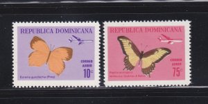 Dominican Republic C146, C148 MH Butterflies (A)