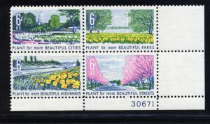 1368a  MNH Plate Block